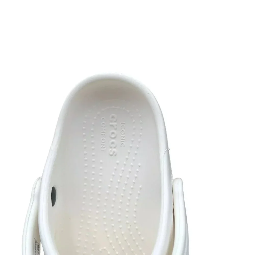 Crocs Baya Little Boy's/Girl's Slip-on Clogs Size‎ 13 Solid White Water Friendly
